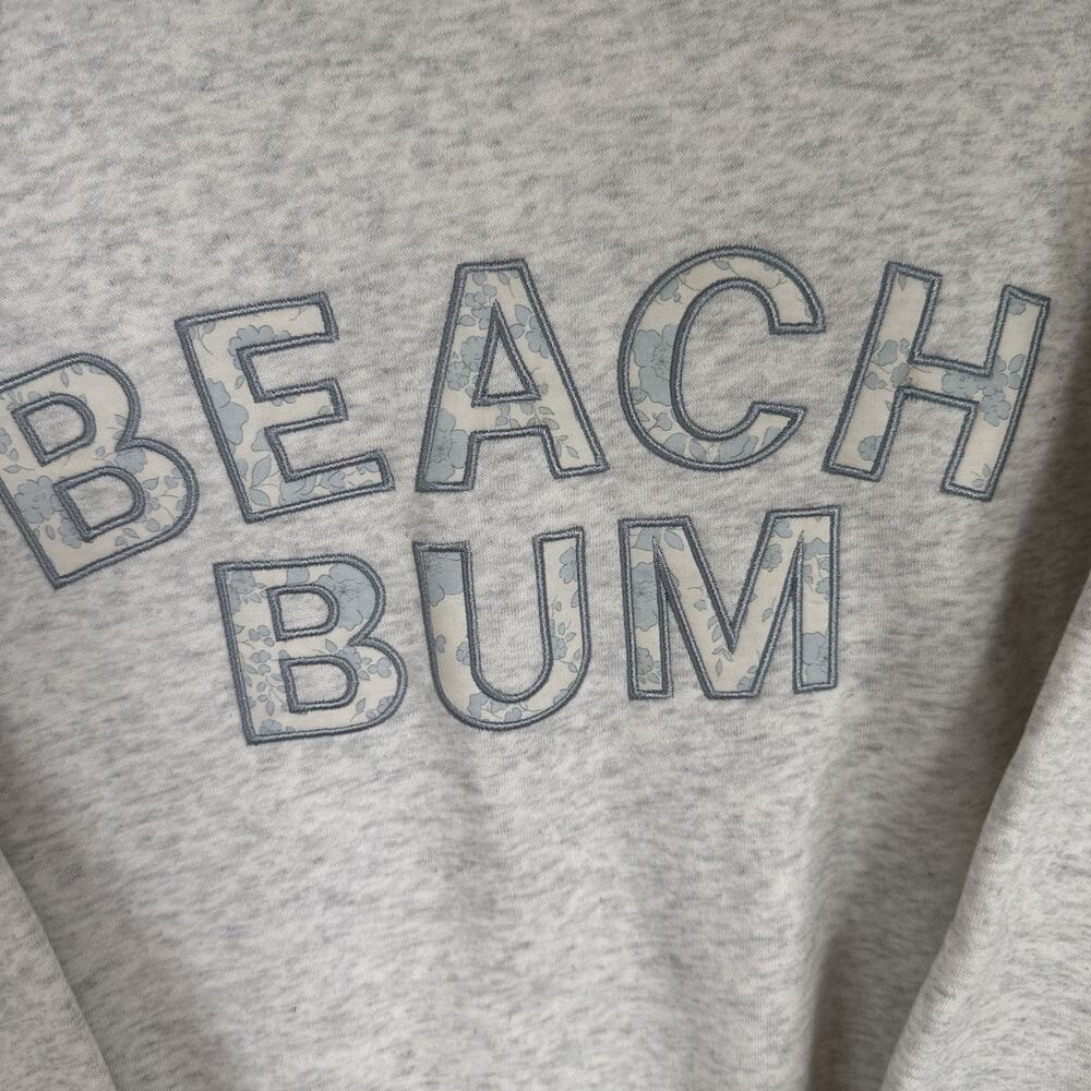SIZE L BEACH BUM CREWNECK SWEATSHIRT EMBROIDERY LSF INSPIRED PATTERN LG